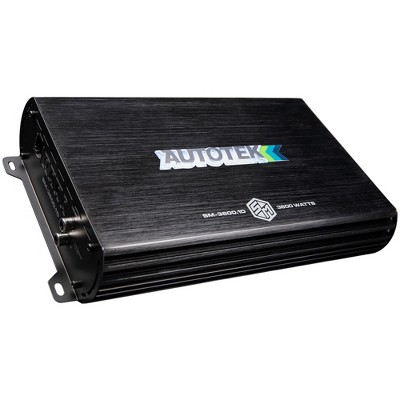 Autotek Street Machine 3600 Watt 2 Channel Car Audio Amplifier with Equalizer to Optimize Frequencies for Subwoofers and Full-Range Speakers