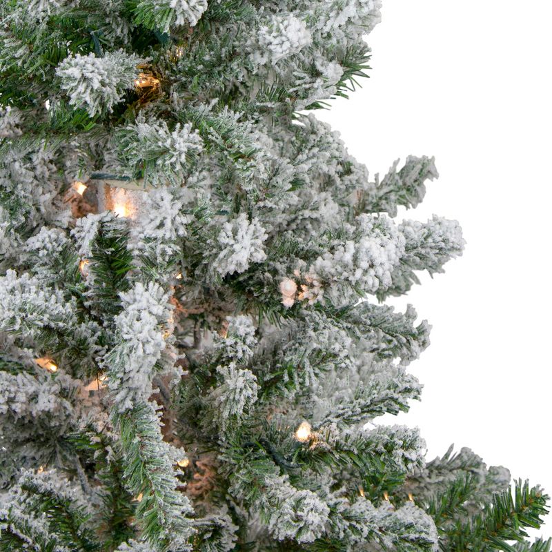 Northlight 3' Pre-Lit Flocked Alpine Artificial Christmas Tree - Clear Lights, 5 of 9