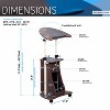 Rolling Adjustable Laptop Cart with Storage - Techni Mobili - 4 of 4