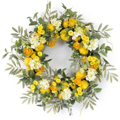 Melrose Lemon Floral Wreath