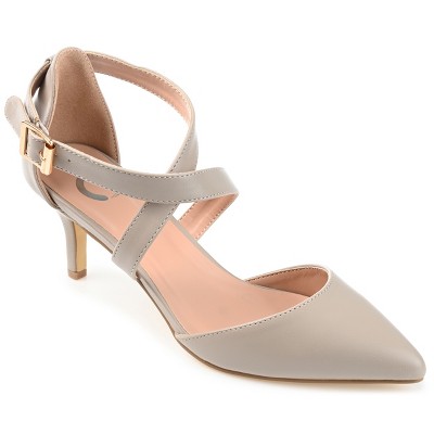 Journee Collection Womens Riva Pointed Toe Mid Heel Pumps