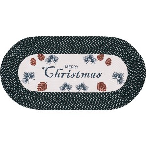 Braided Christmas Poster BRP112 Machine Washable Hand Woven Indoor Rugs - Safavieh - 1 of 3