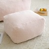 Oversized Faux Fur Bean Bag Chair with Footstool, Filled with Foam Large Shell Shaped Sofa for Adults and Kids-Baofuwish - 3 of 4