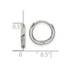 Chisel Stainless Steel Polished 1.6mm Hinged Hoop Earrings - 4 of 4