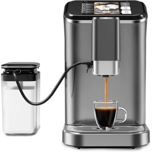 Fully Automatic Espresso Machine 20 Bar, Coffee Machine With Milk Frother Steam Wand，Built-In Grinder, 1.5l Water Tank - 1 of 4
