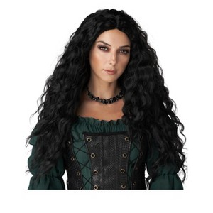 California Costumes Renaissance Maiden Adult Wig (Black) - 1 of 3