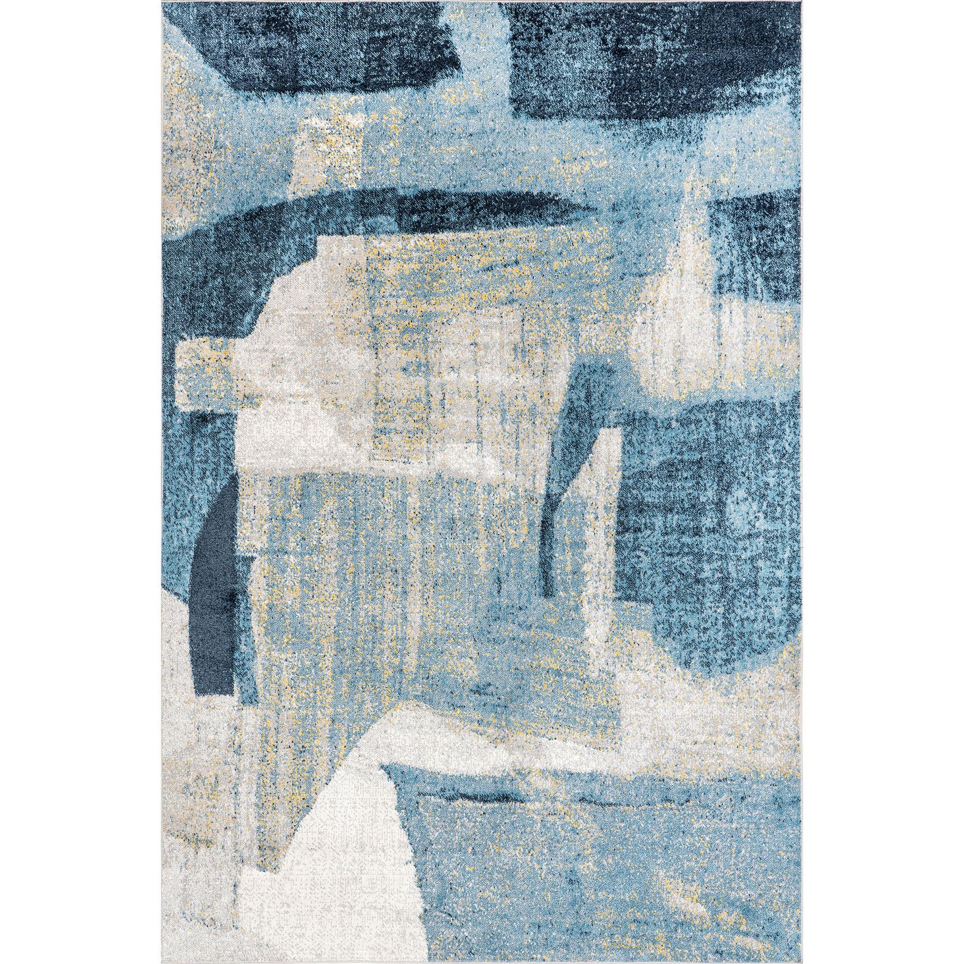 Nuloom Sherri Abstract Pet Friendly Machine Washable Area Rug, 5' x 7' 6", Blue