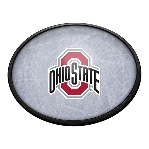 College Hockey Ice Rink Design Oval Slimline Lighted Wall Sign - 1 of 4