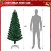 Angel Sar 6FT Pre-lit Fiber Optic Christmas Tree, Color Changing Lights with Star Topper, 220 Branch Tips, for Home Office Party Decor - 3 of 4