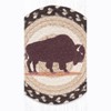 Earth Rugs Decorative Buffalo Printed Round Trivet 10" Farmhouse Kitchen Accent - 3 of 3