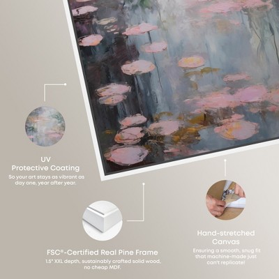 Vincent Van Gogh Inspired Pink Lilypads Canvas Print