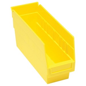 Quantum Storage Systems Economy Shelf Bin, Nesting, 11-5/8"W X 4-1/8"D X 6"H, (7) Divider Slots, Rear Hanglock - 1 of 2