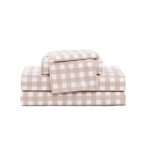 Stone Cottage Queen Sheet Set Cottage Check Beige - 1 of 4