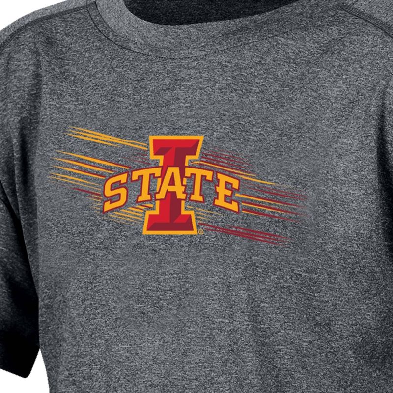 NCAA Iowa State Cyclones Boys&#39; Gray Poly T-Shirt, 3 of 4