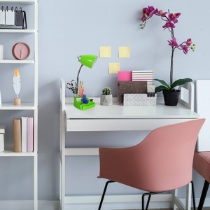 Creekwood Home Sleek Essentials 18.5" Flexible Coordinating Desk Lamp with USB Port and Storage - 1 of 4