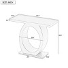 39.4'' Modern Console Table with Sculptural Oval Base,Narrow Entryway Accent Table for Living Room or Hallway-Baofuwish - 4 of 4
