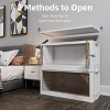 COMHOMA 22/26/32/36" Foldable Storage Bins, Plastic Stackable Large Organizer with Open Front Door, White - 4 of 4