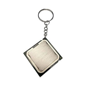Evo Bytes Processor Keychain Made from Computer Parts - 1 of 4