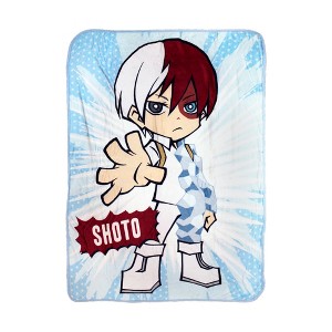 Just Funky My Hero Academia Shoto 45 x 60 Inch Fleece Throw Blanket | Blue - 1 of 3