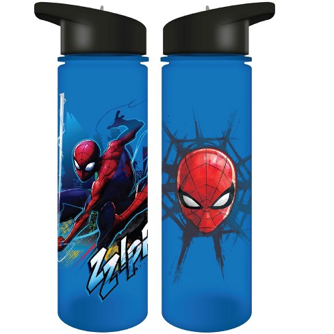 Marvel Spiderman Web Slinging 24 Oz. Single Wall Plastic Water Bottle :  Target