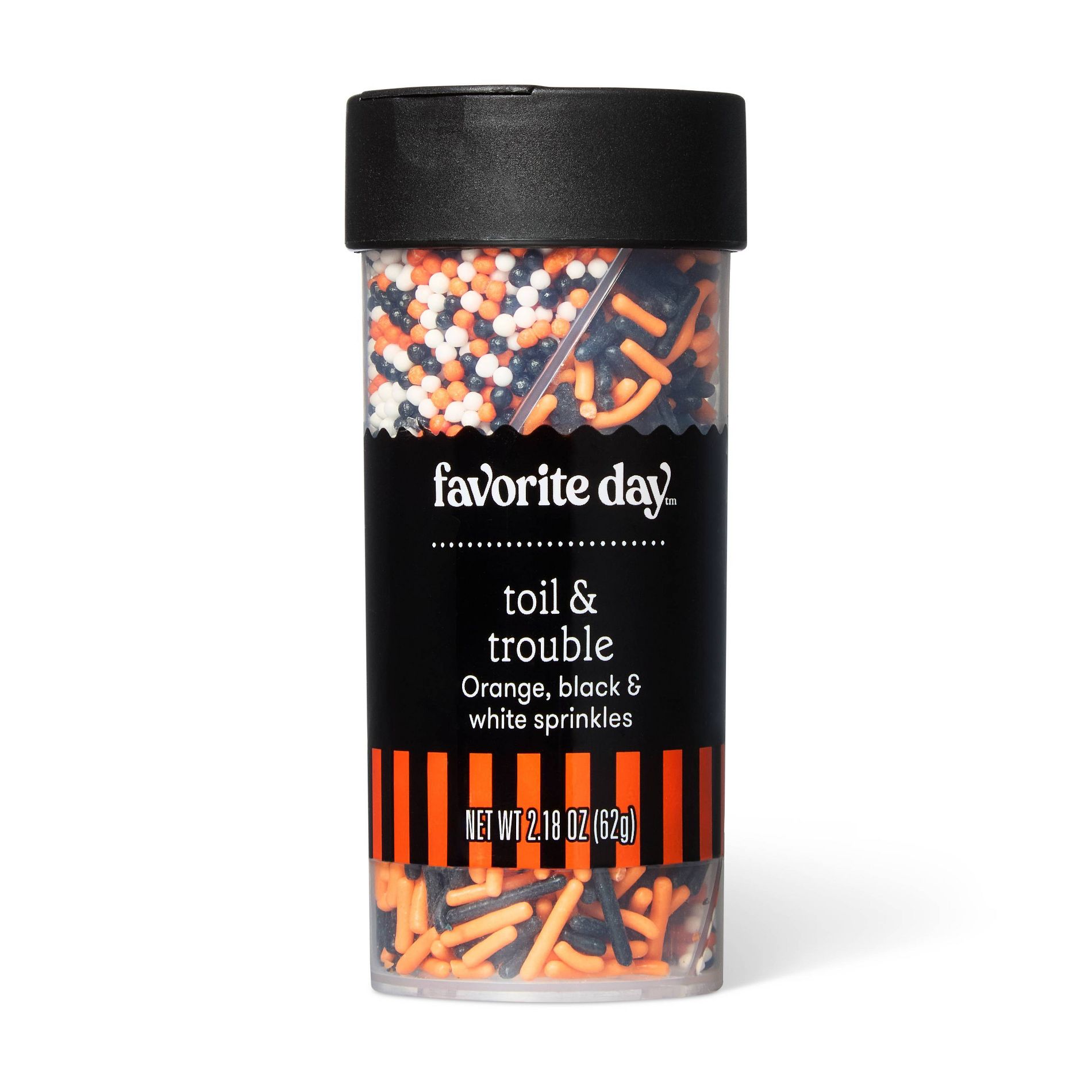 2 Cell Orange and Black Halloween Sprinkles - 2.18oz - Favorite Day™
