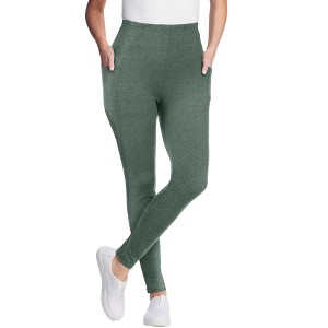 Woman Within Plus Size Pocket Legging - 1 of 4