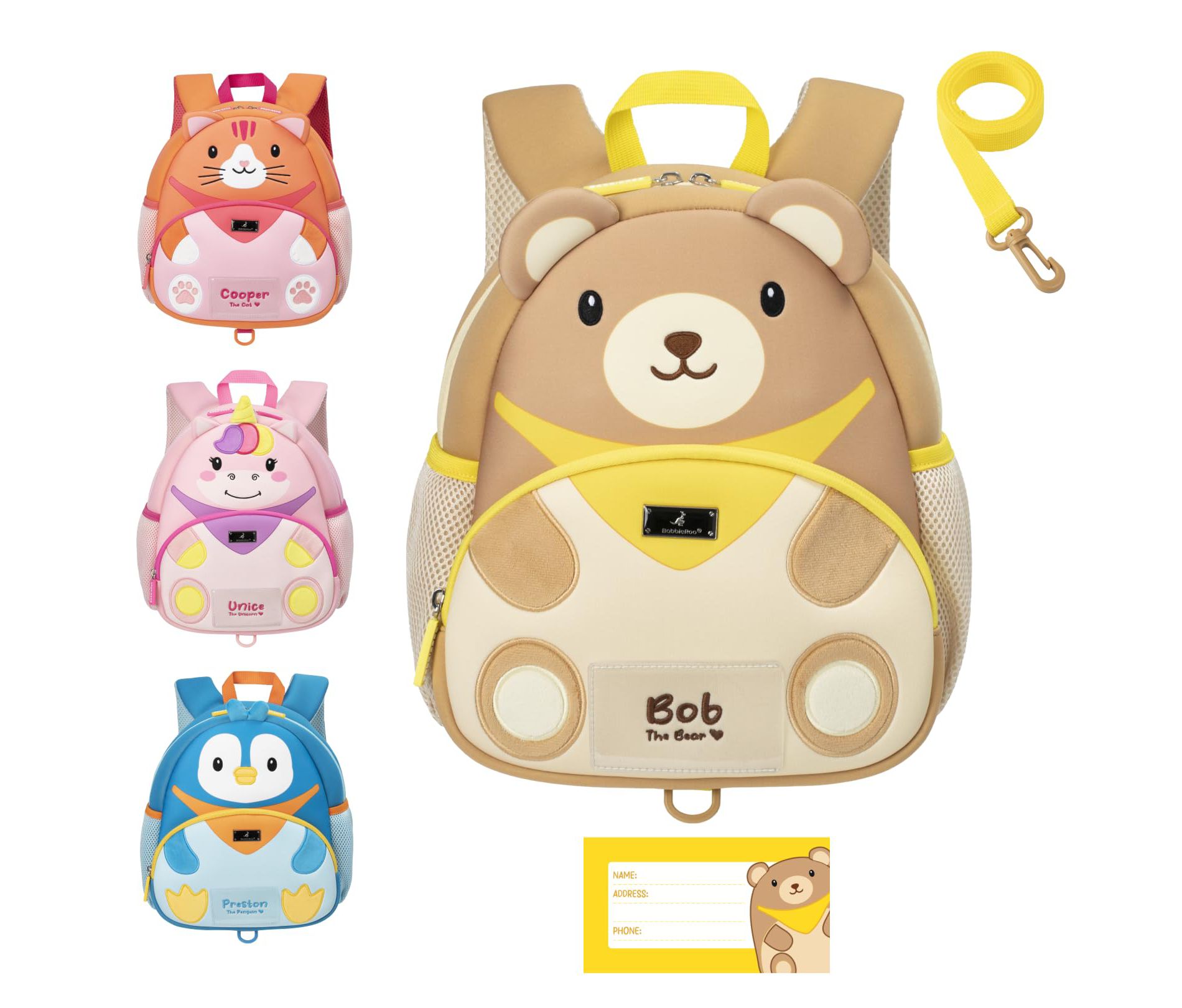 BabbleRoo Toddler Backpack for Boys and Girls, Kids Backpack Bag Leash for Toddlers