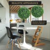 15" Artificial Plant Topiary Balls Set of 2, Outdoor Faux Boxwood Balls, Fake Greenery Plants Decorative Spheres - 2 of 4