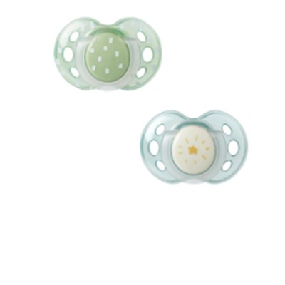 Tommee Tippee Night Pacifier 0-6m - White And Gray - 6pk : Target