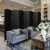 Sorbus 8 Panel Room Divider Panel, 6 ft. Tall Extra Wide Double Hinged Panels - Folding Privacy Screens - 2 of 4