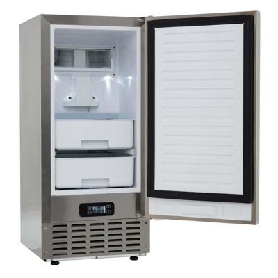 Costway Under Counter Nugget Ice Maker with Self-Cleaning 80 lbs/Day 24H Timer LCD Control