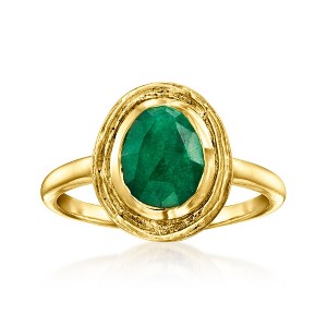 Ross-Simons 2.30 Carat Emerald Ring in 18kt Gold Over Sterling - 1 of 4