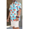 LA LEELA Men's Hawaiian 4th of July Patriotic American Shirt Short Sleeve Button Down Holiday Shirts for Men - 2 of 4