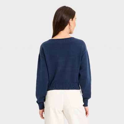 Women's Cozy Wide Crewneck Love Pullover Sweater - Universal Thread