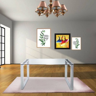 Clear Glass and Chrome Rectangular Dining Table for Six