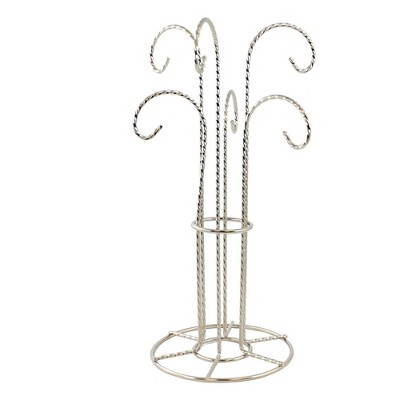 Christmas 12.0" Six Arm Ornament Stand. Twisted Wire  -  Decorative Easels Or Stands