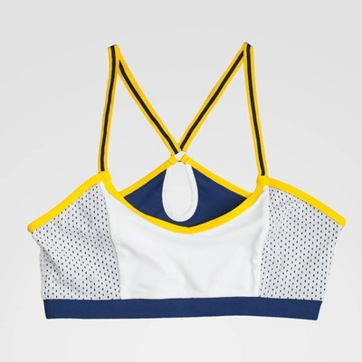 NCAA Michigan Wolverines Sporty Bralette with Keyhole - White S