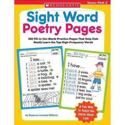 Sight Word Poetry Pages - by  Rozanne Williams & Rozanne Lanczak Williams (Paperback)