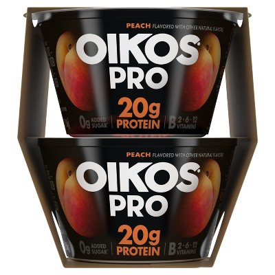 Oikos Pro Peach Yogurt Cups - 20g Protein 5.3oz/4ct