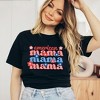Simply Sage Market Women's American Mama Smiley Face Short Sleeve Graphic Tee - 2 of 3