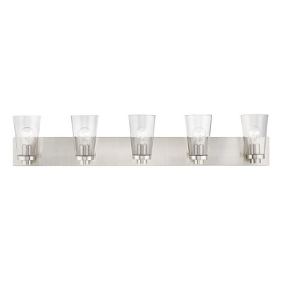 Livex Lighting Cityview 5 - Light Vanity in  Brushed Nickel