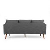 Upholstered Sofas, Small 3 Seater Couch, Mid-Century Modern Living Room Sofa, Easy Assembly, Comfy Sofa Couch For Living Room, Charcoal - 4 of 4