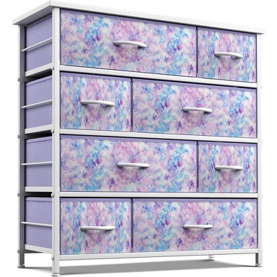 Sorbus Dresser with 8 Drawers - Storage Chest Organizer with Steel Frame, Wood Top, Handles, Fabric Bins