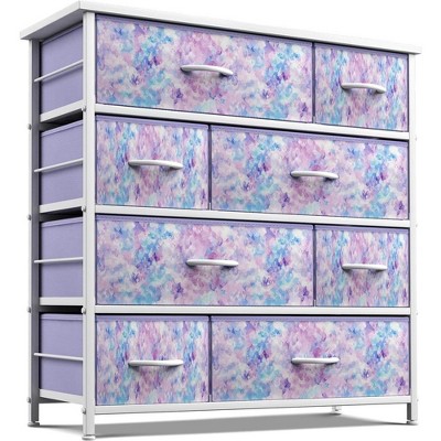 Sorbus 8 Drawers Dresser - Tie Dye Purple : Target