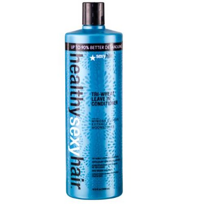Healthy Sexy Soy Tri-Wheat Leave In Conditioner - 33.8 oz / liter refill | Hair Hydration Leave On Detangler