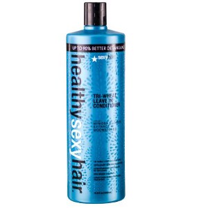 Healthy Sexy Soy Tri-Wheat Leave In Conditioner - 33.8 oz / liter refill | Hair Hydration Leave On Detangler - 1 of 3