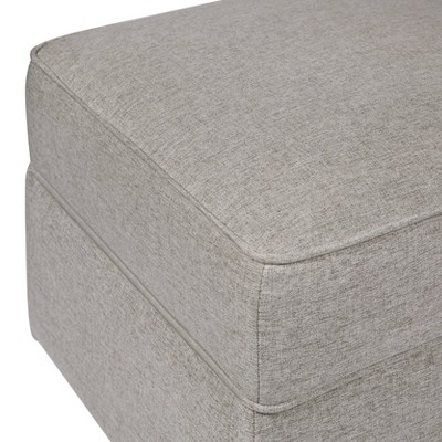 Gray Eco-Weave Upholstered Gliding Ottoman
