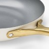 12" Nonstick Ceramic Coated Aluminum Frying Pan with Cover with Champagne Handle Cream - Figmint™ - 4 of 4