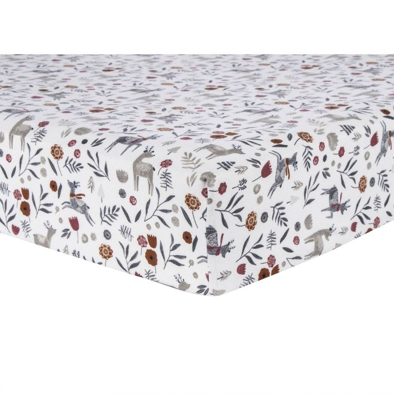 Trend Lab 100% Cotton Flannel Fitted Sheet - Scandi Folklore, 1 of 5