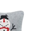 C&F Home 10" x 10" Winter Snowman Knitted Small Petite Accent Pillow Christmas - 2 of 4